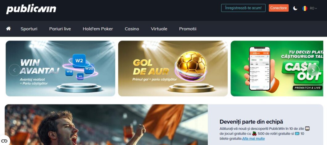 Vizitează pagina principală PublicWin și descoperă promoții speciale